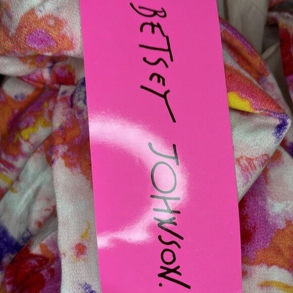 Betsey Johnson Sunset Floral Wrap Dress multicolored size 8 - Picture 6 of 8